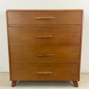 Mid-Century Four Drawer Dresser With Pull Out Desk image 1