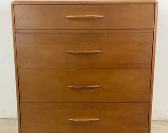 Mid-Century Four Drawer Dresser With Pull Out Desk