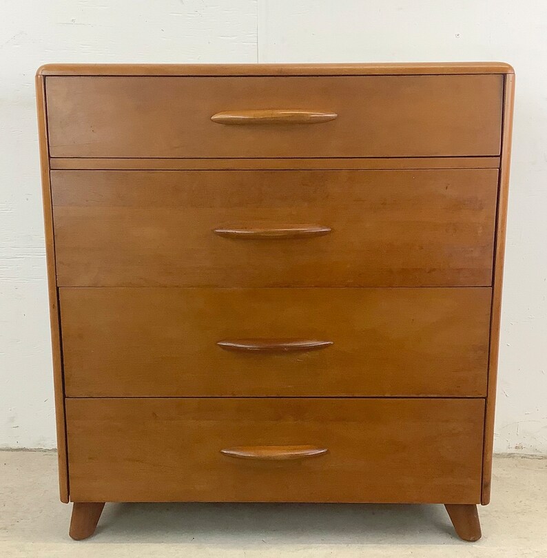 Mid-Century Four Drawer Dresser With Pull Out Desk image 1