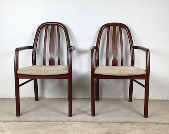 Pair Danish Modern Rosewood Armchairs, Authenticated Made in Denmark Guild Mark