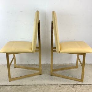 Pair Modern Highback Dining Chairs image 3