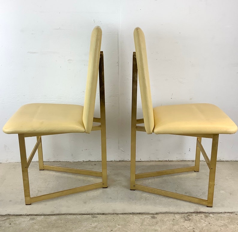 Pair Modern Highback Dining Chairs image 3