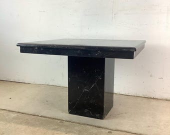 Vintage Square Nero Marquina Black Marble Coffee Table