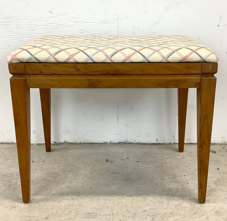 Mid-Century Piano Bench or Vanity Stool image 4