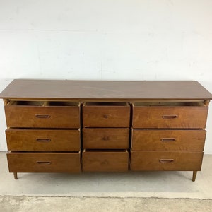 Mid-Century Modern Dresser With Mirror by Lane Furniture image 3