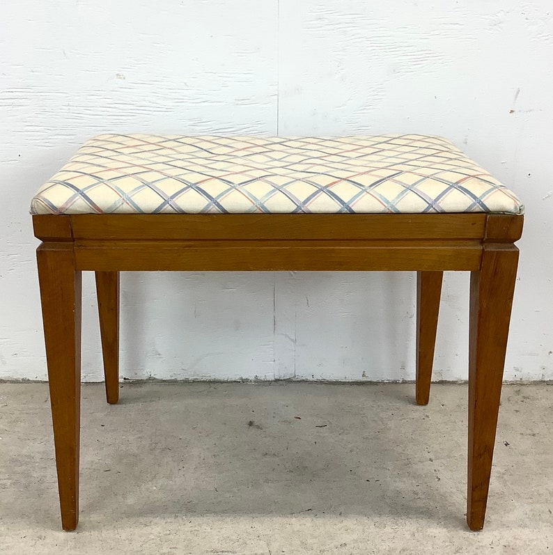 Mid-Century Piano Bench or Vanity Stool image 2