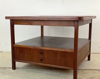 Mid-Century Two Drawer End Table, Jack Cartwright for Founders