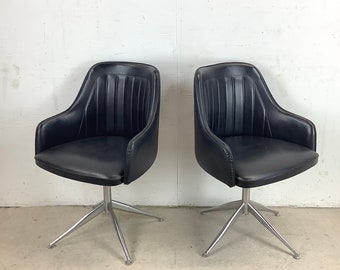 Mid-Century Swivel Chairs by Viko Baumritter- a Pair