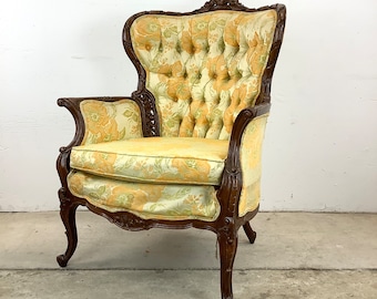 Vintage Victorian Wingback Armchair