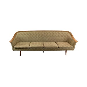 Long Scandinavian Modern Four Seat Sofa