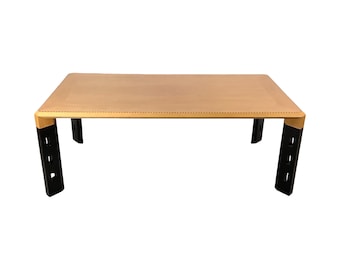 Italian Modern Dining Table by Sawaya & Moroni – Light Wood and Black Base