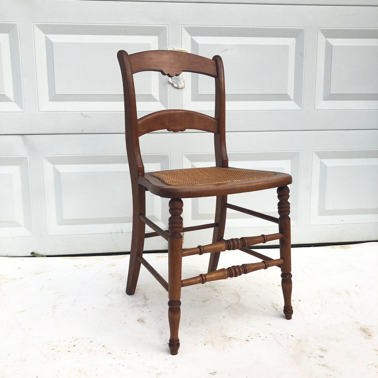 Antique Side Chair With Cane Seat