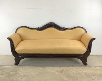Antique Three Seat Empire Sofa after Duncan Phyfe