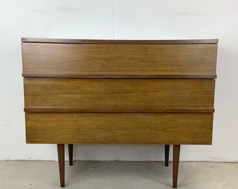 Mid-Century Walnut Three Drawer Dresser attr. Mel Smilow