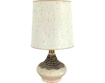 Mid-Century Ceramic & Teak Table Lamp