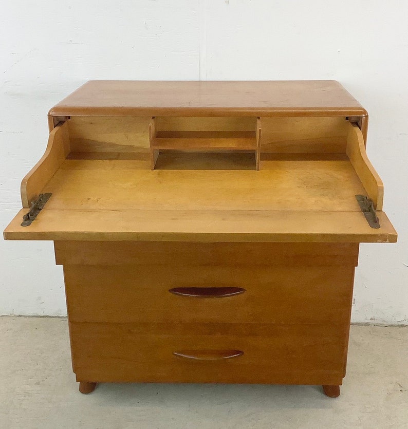 Mid-Century Four Drawer Dresser With Pull Out Desk image 2