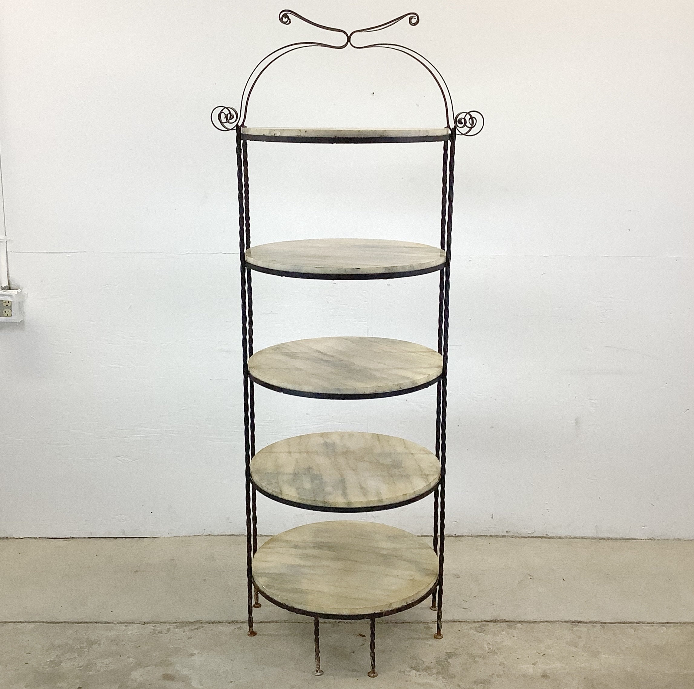 【SALE】vintage iron shelf 1180*800*310 Vintage Industrial Iron and Wood Shelves on Wheels for sale