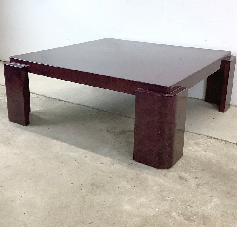 Large Post-Modern Square Coffee Table image 3