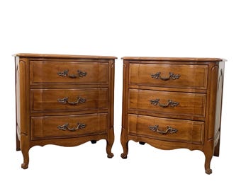 Vintage Davis Furniture French Provincial Chests – Pair