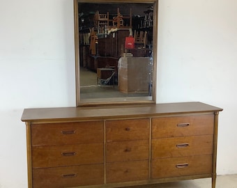 Mid-Century Modern Dresser With Mirror by Lane Furniture