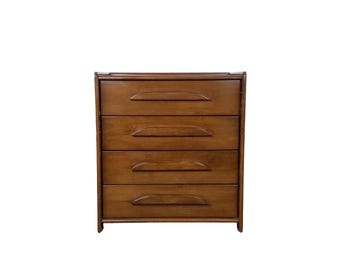 Vintage Templeton Furniture Dresser | Brattleboro Vermont | Walnut Chest of Drawers