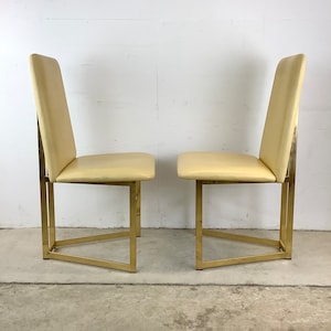 Pair Modern Highback Dining Chairs image 4