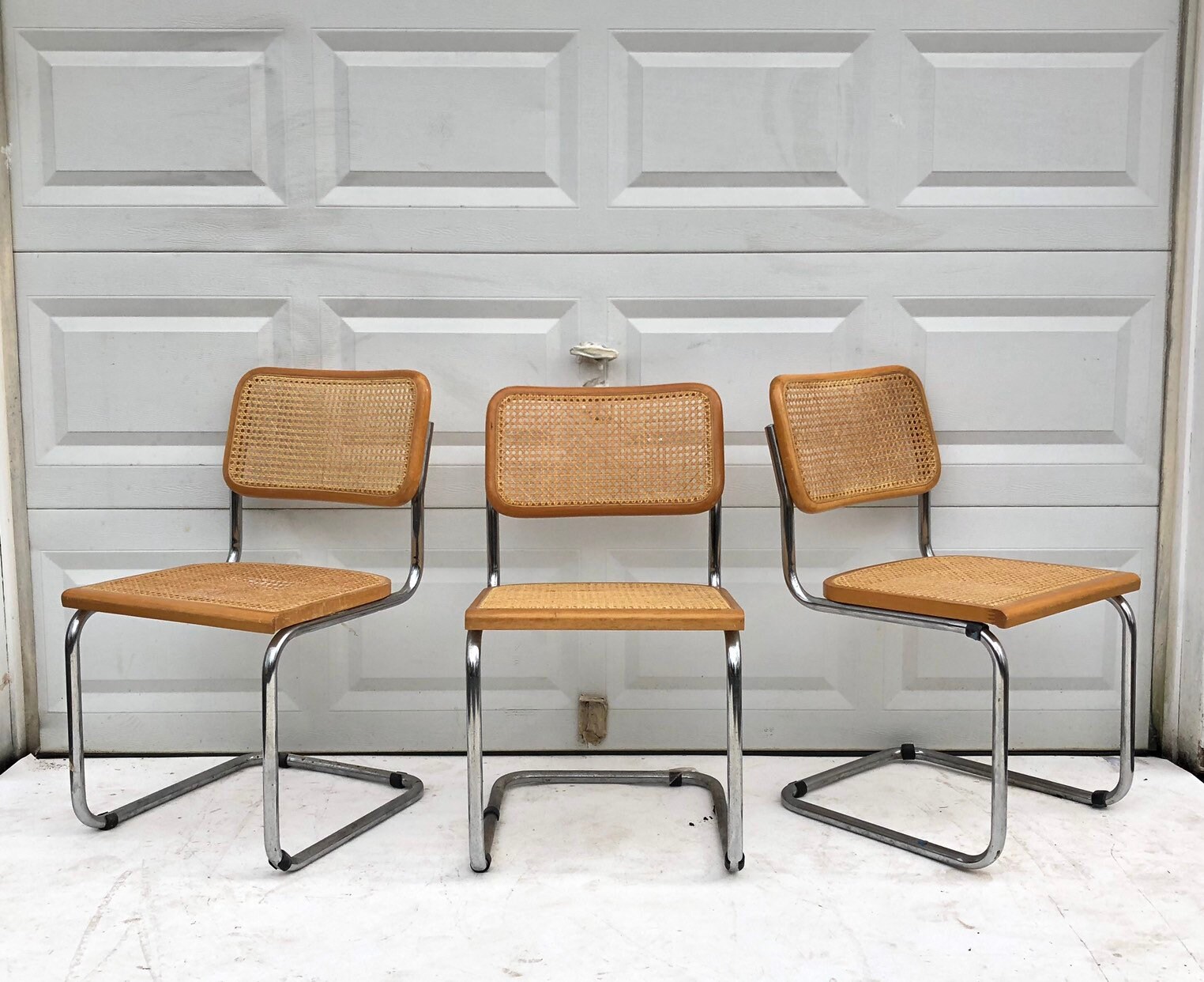 Set Of Three Marcel Breuer Style Dining Chairs