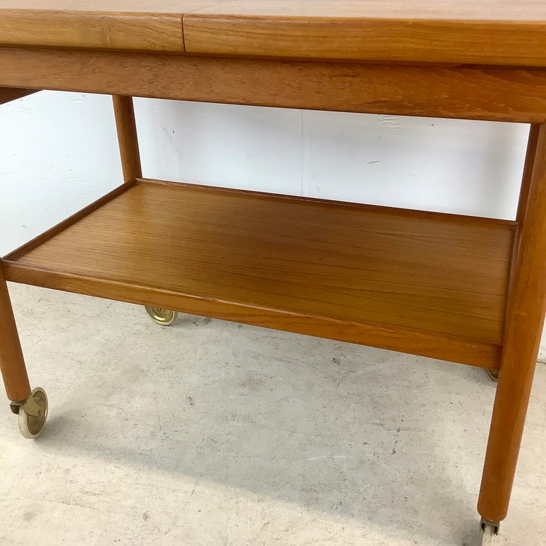 Kurt Ostervig Teak Serving Cart With Extendable Top image 8