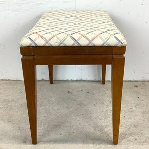 Mid-Century Piano Bench or Vanity Stool image 6