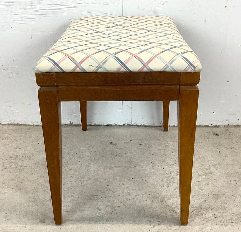 Mid-Century Piano Bench or Vanity Stool image 6