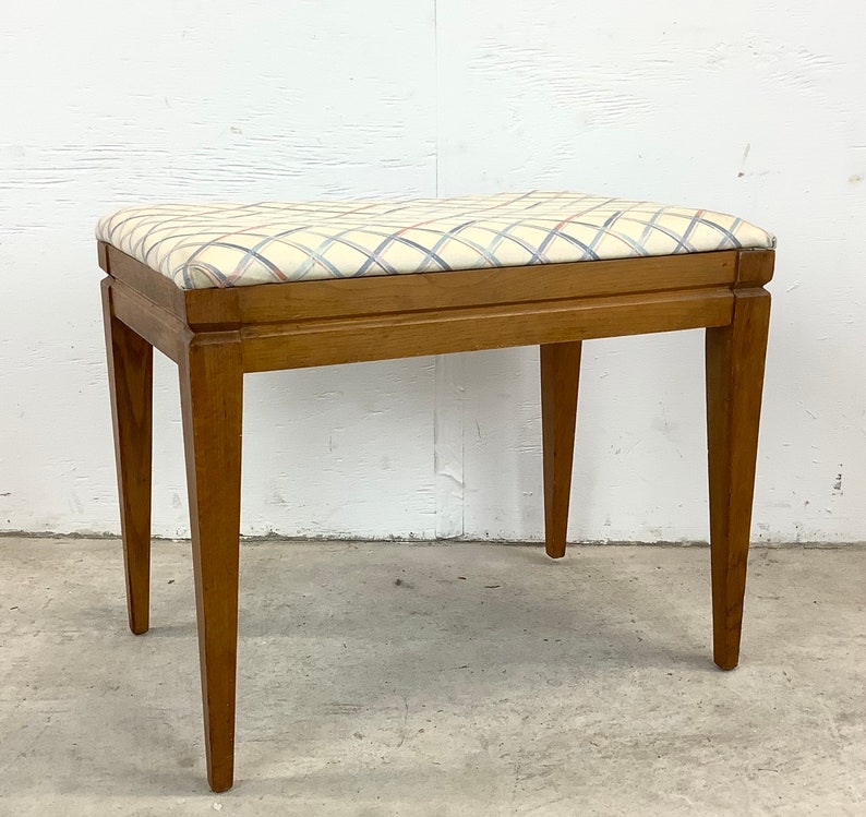 Mid-Century Piano Bench or Vanity Stool image 1