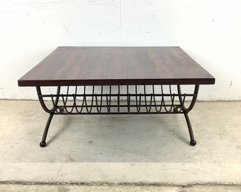 Small Vintage Coffee Table With Lower Tray