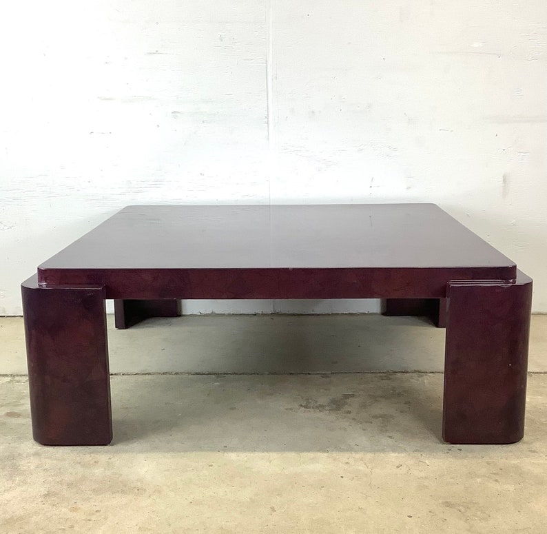 Large Post-Modern Square Coffee Table image 1