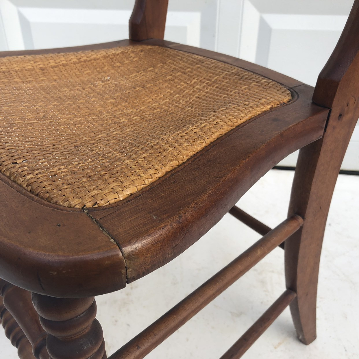 Antique Side Chair With Cane Seat