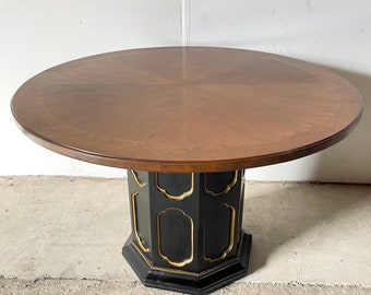 Vintage Regency Pedestal Game or Center Table