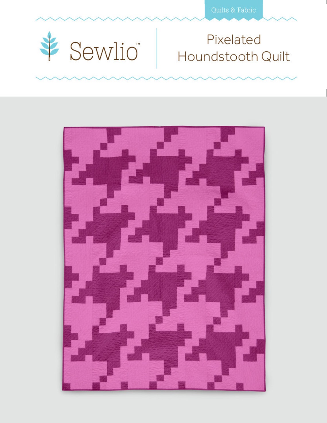 Pixelated Houndstooth Quilt Pattern - Etsy