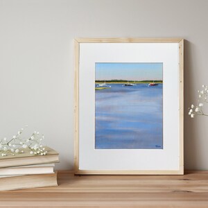 Matted Print, Boat Painting, Boat Print, 8x10 Print, Coastal Art, Pine Point, Giclee Print image 3