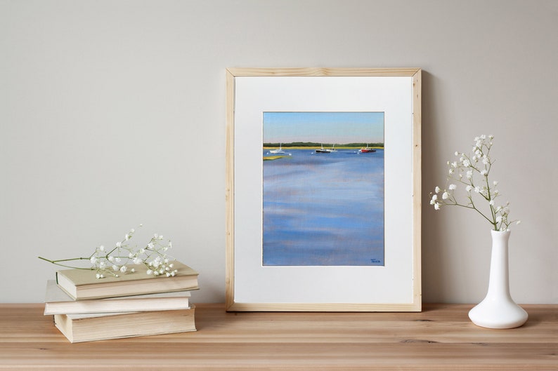 Matted Print, Boat Painting, Boat Print, 8x10 Print, Coastal Art, Pine Point, Giclee Print image 3