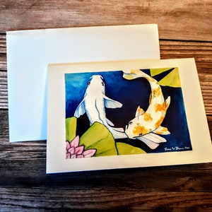 Koi Fish wenskaarten-versie 1