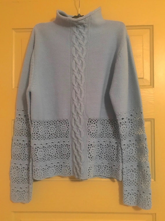 Gorgeous Sweater Light Blue,  Light Wool Sweater … - image 1