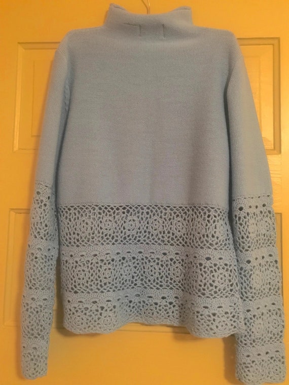 Gorgeous Sweater Light Blue,  Light Wool Sweater … - image 4