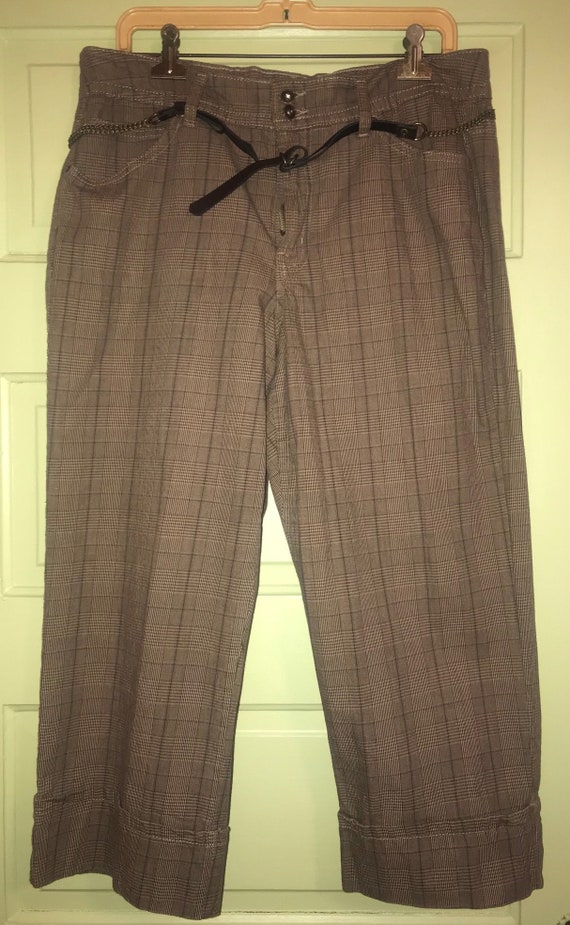 plaid gaucho pants