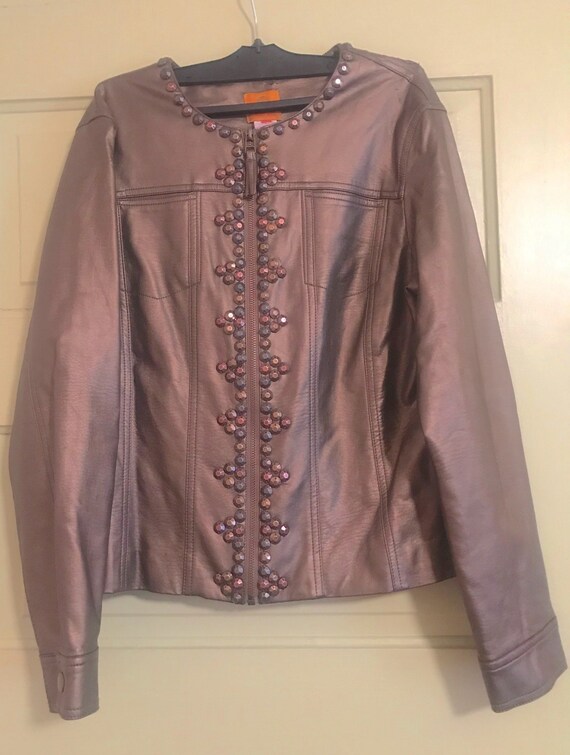 Beautiful Bronze Leather Cropped Jacket, Leather Shor… Gem