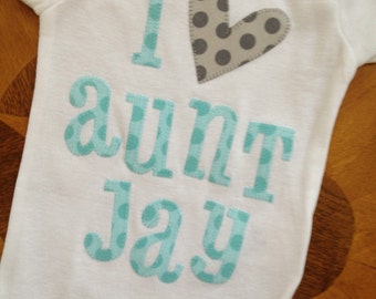 Custom appliqued, personalized onesie or T-shirt