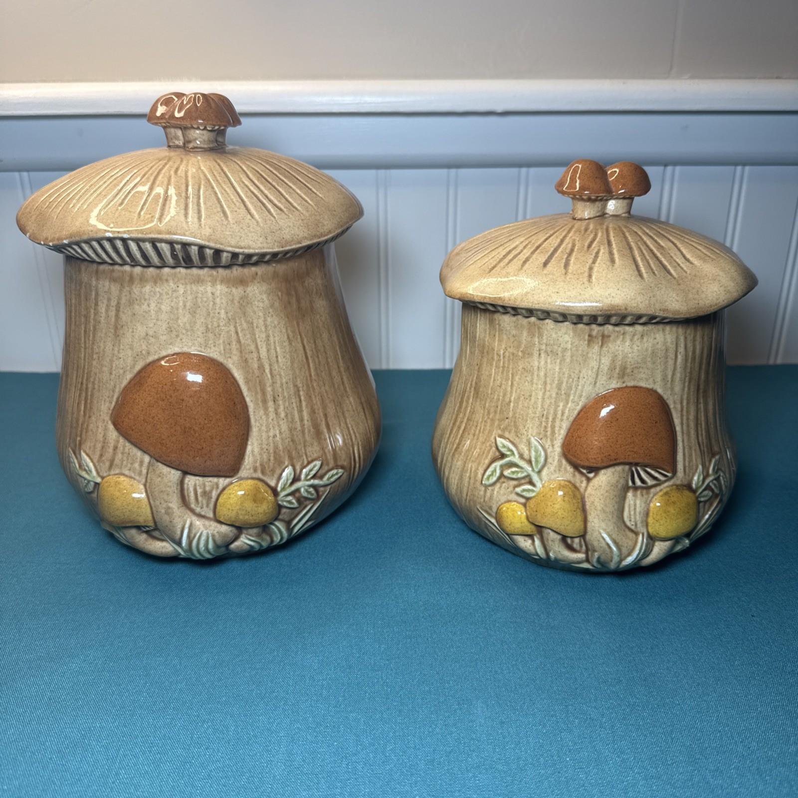 Mushroom Canister Set 1970s - Etsy