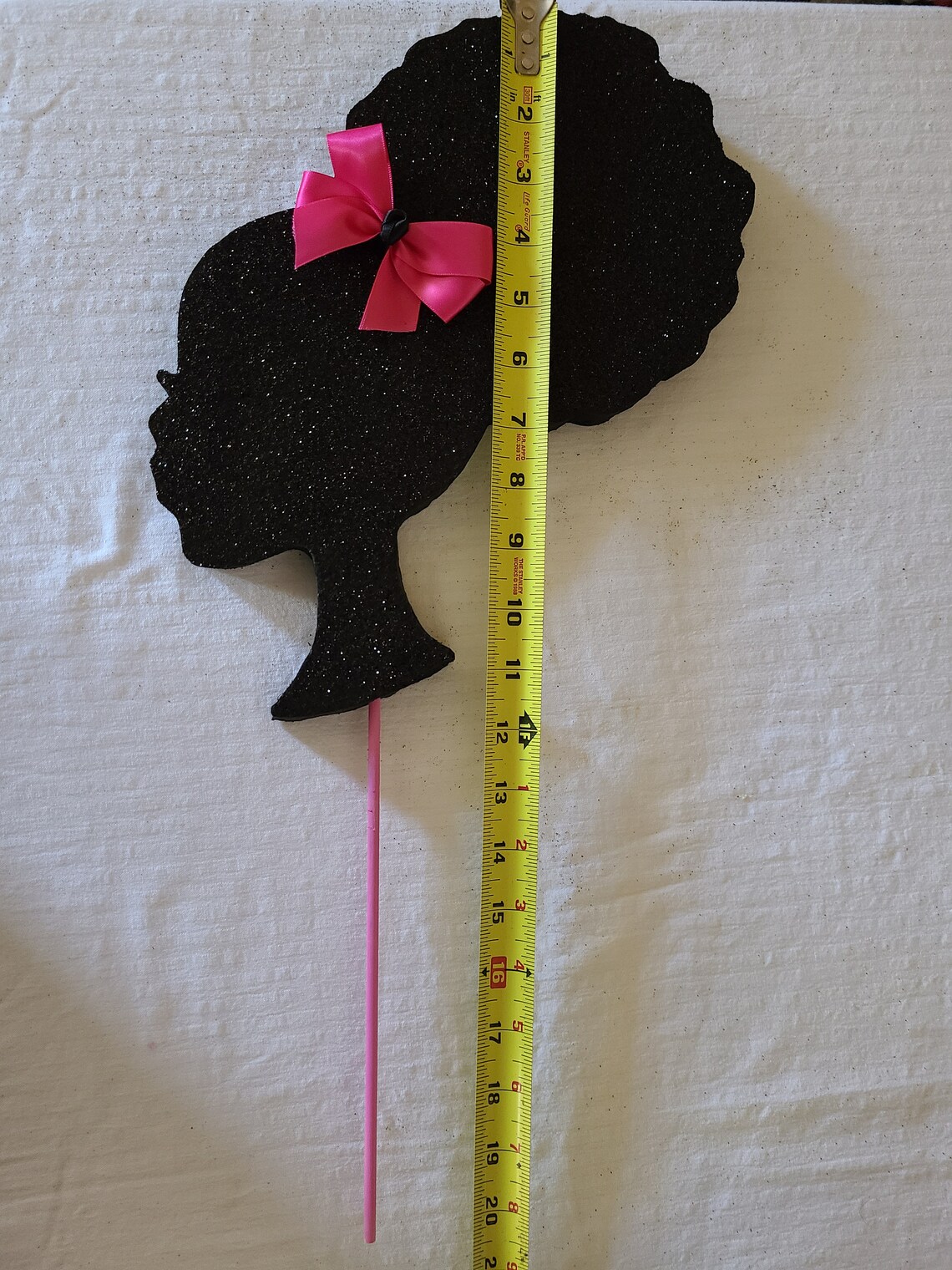 Afro Barbie Silhouette for Center Pieceno Box Included | Etsy