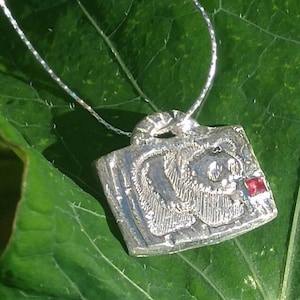 Panda Ruby Pendant Sterling Silver Necklace