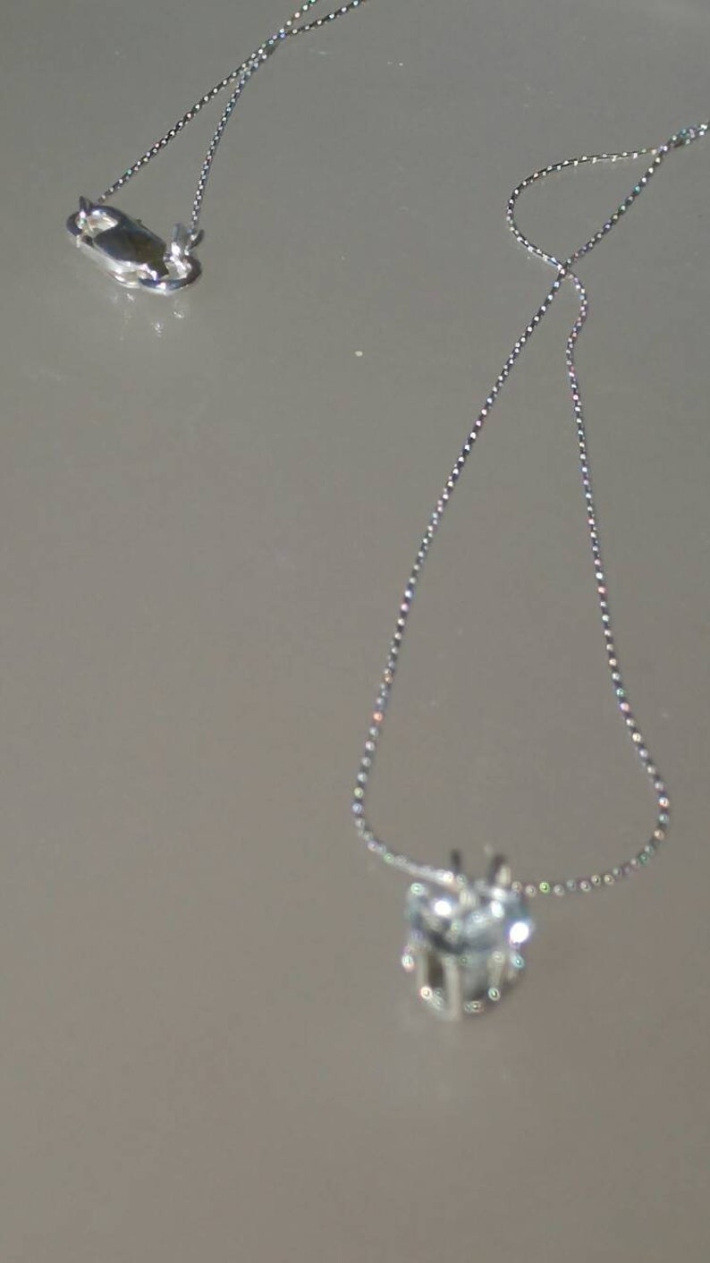 Heart Aquamarine Pendant Solitaire 0.60ct with Chain Necklace Sterling Silver