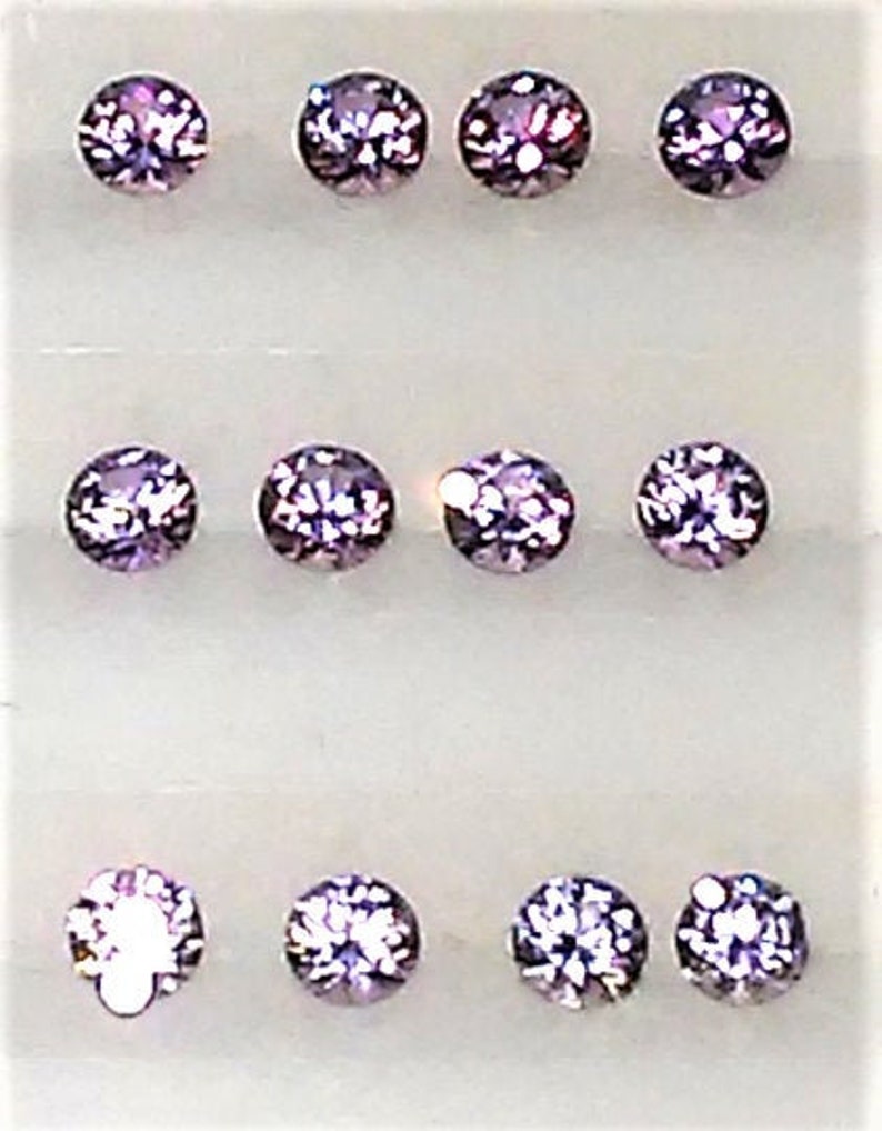 Lavender Sapphire 2.5mm Round 1.07cttw 12 Stone Lot Natural Sapphire Gem Supply