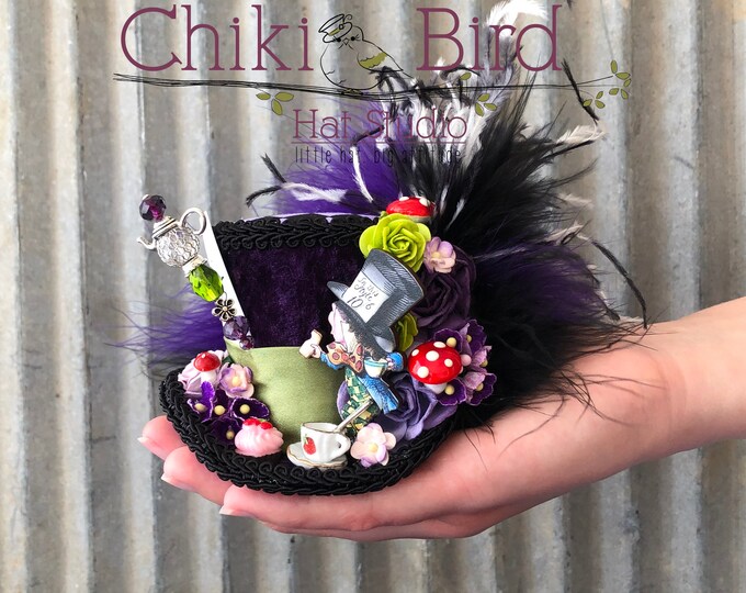 Micro Mini Top Hat, Mad Hatter Mini Hat, Alice in Wonderland, Mad ...